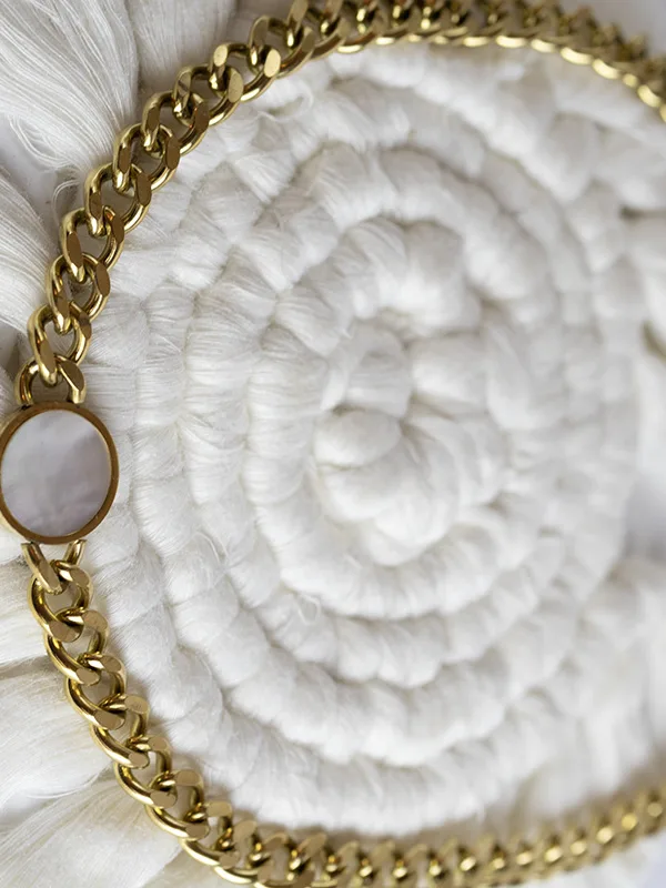 Chain with white stone