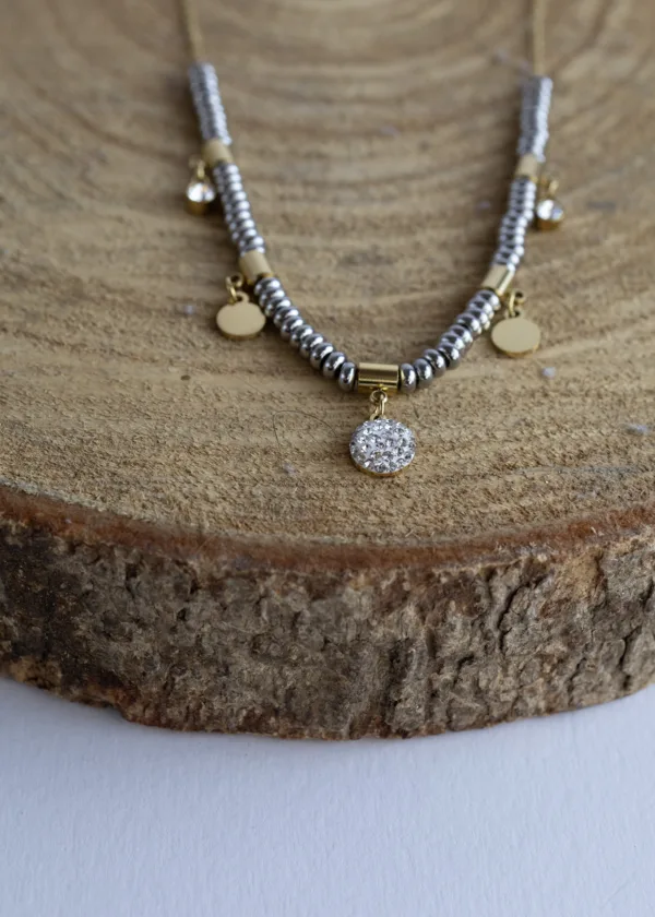 Stainless chain with circular pendants