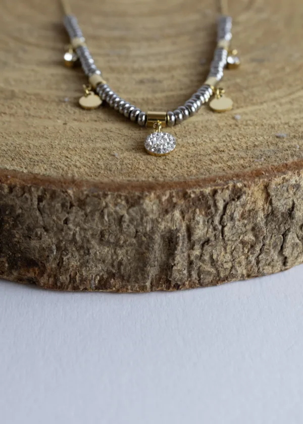 Stainless chain with circular pendants