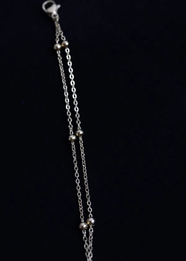 Butterfly square pendant anklet