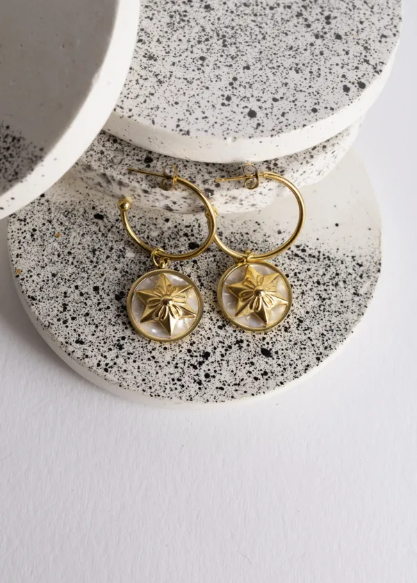 Star hoop earring
