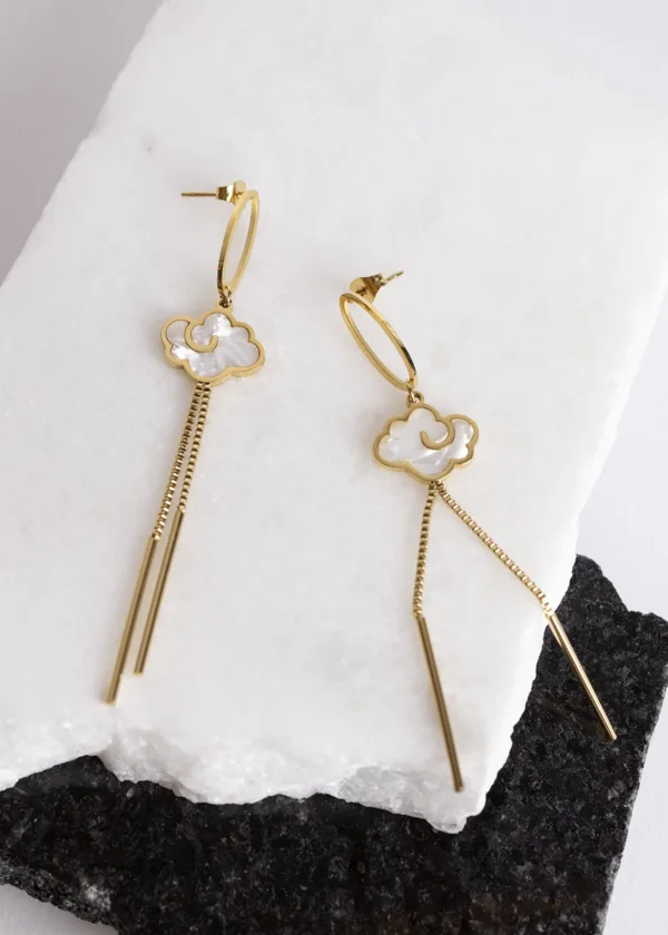 Cloud pendant earring