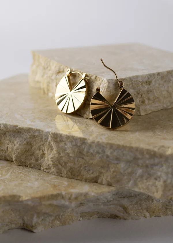 Circular disc earring