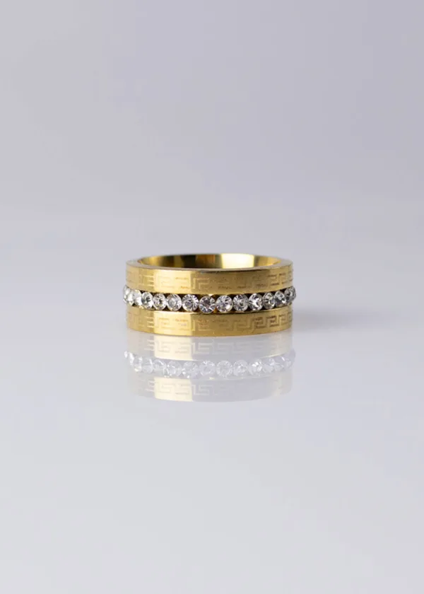 Versace ring with zircon stones