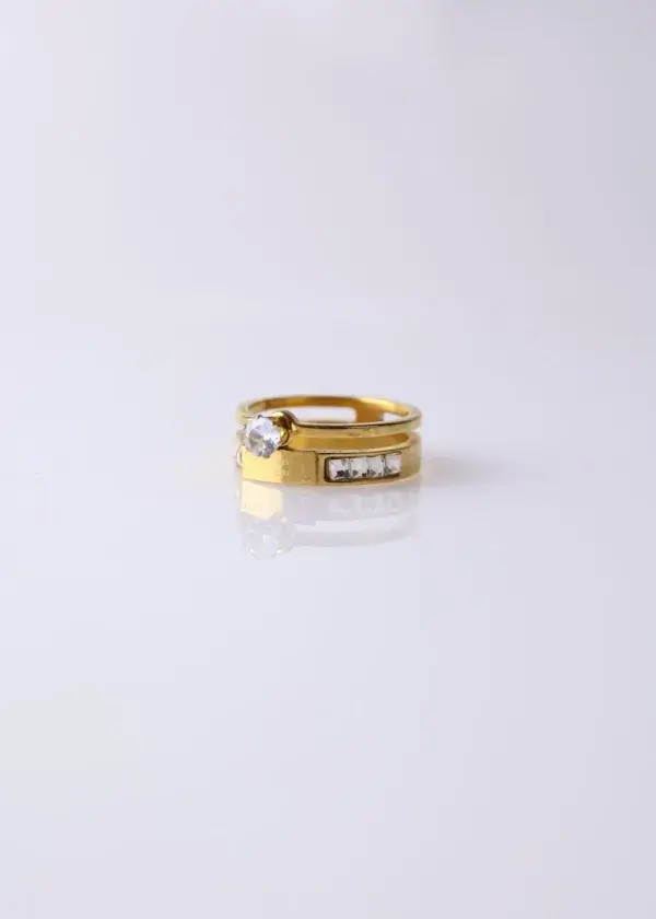 Love For Ever ring with zircon stones