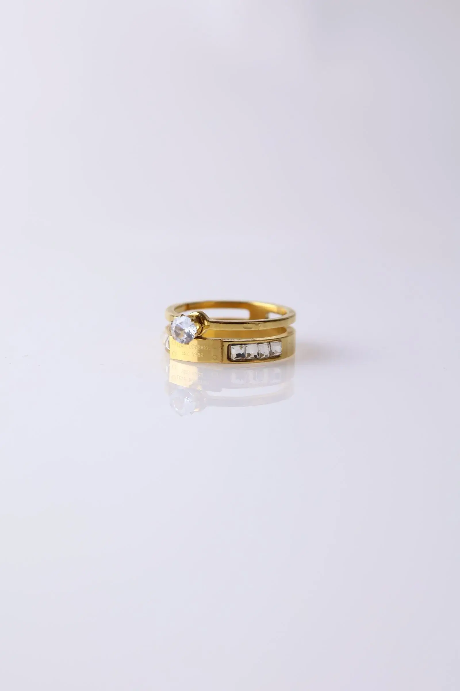 Love For Ever ring with zircon stones - Image 2